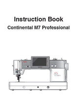 Load image into Gallery viewer, JANOME CONTINENTAL M7 PROFESSIONAL INSTRUCTION BOOK ENGLISH SEWING MACHINE