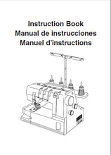 Load image into Gallery viewer, JANOME COVER PRO 2000CPX INSTRUCTION BOOK ENGLISH ESPANOL FRANCAIS SEWING MACHINE