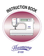 Load image into Gallery viewer, JANOME HARMONY 8100 INSTRUCTION BOOK ENGLISH SEWING MACHINE