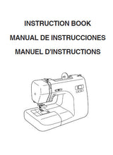Load image into Gallery viewer, JANOME JW7630 INSTRUCTION BOOK ENGLISH ESPANOL FRANCAIS SEWING MACHINE