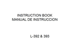 Load image into Gallery viewer, JANOME L-392 L-393 INSTRUCTION BOOK ENGLISH ESPANOL SEWING MACHINE
