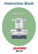 Load image into Gallery viewer, JANOME MB-4S INSTRUCTION BOOK ENGLISH SEWING MACHINE