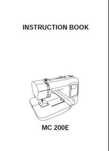 Load image into Gallery viewer, JANOME MEMORY CRAFT 200E INSTRUCTION BOOK ENGLISH SEWING MACHINE
