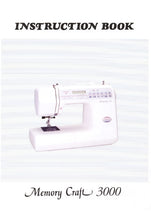 Load image into Gallery viewer, JANOME MEMORY CRAFT 3000 INSTRUCTION BOOK ENGLISH SEWING MACHINE
