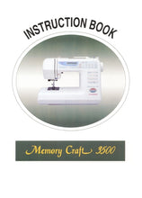 Load image into Gallery viewer, JANOME MEMORY CRAFT 3500 INSTRUCTION BOOK ENGLISH SEWING MACHINE