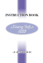 Load image into Gallery viewer, JANOME MEMORY CRAFT 4800 INSTRUCTION BOOK ENGLISH SEWING MACHINE