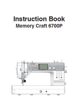 Load image into Gallery viewer, JANOME MEMORYCRAFT 6700P INSTRUCTION BOOK ENGLISH SEWING MACHINE