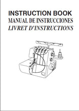 Load image into Gallery viewer, JANOME MOD-SERGER INSTRUCTION BOOK ENGLISH ESPANOL FRANCAIS SEWING MACHINE