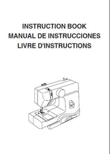 Load image into Gallery viewer, JANOME ORANGE BLAZE INSTRUCTION BOOK ENGLISH ESPANOL FRANCAIS SEWING MACHINE
