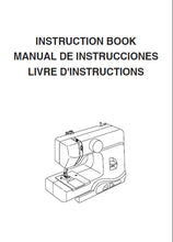 Load image into Gallery viewer, JANOME PURPLE THUNDER INSTRUCTION BOOK ENGLISH ESPANOL FRANCAIS SEWING MACHINE