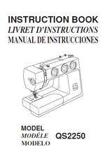 Load image into Gallery viewer, JANOME QS2250 INSTRUCTION BOOK ENGLISH FRANCAIS ESPANOL SEWING MACHINE