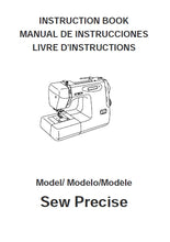 Load image into Gallery viewer, JANOME SEW PRECISE INSTRUCTION BOOK ENGLISH ESPANOL FRANCAIS SEWING MACHINE