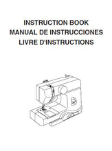 Load image into Gallery viewer, JANOME TURBO TEAL INSTRUCTION BOOK ENGLISH ESPANOL FRANCAIS SEWING MACHINE