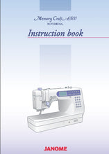 Load image into Gallery viewer, JANOME MEMORY CRAFT 6500 PROFESSIONAL INSTRUCTION BOOK ENGLISH SEWING MACHINE