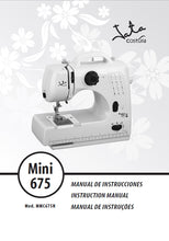 Load image into Gallery viewer, JATA MINI 675 MANUAL DE INSTRUCCIONES INSTRUCTION MANUAL MANUAL DE INSTRUCOES ESP ENG PORT MAQUINA DE COSER SEWING MACHINE MAQUINA DA COSTURA