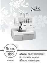 Load image into Gallery viewer, JATA OL900 MANUAL DE INSTRUCCIONES INSTRUCTION MANUAL MANUAL DE INSTRUCOES ESP ENG PORT MAQUINA DE COSER SEWING MACHINE MAQUINA DA COSTURA