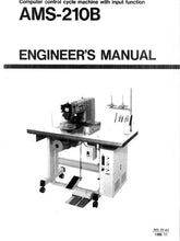 Load image into Gallery viewer, JUKI AMS-210B ENGINEERS MANUAL ENGLISH SEWING MACHINE