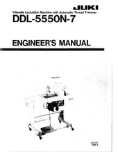 Load image into Gallery viewer, JUKI DDL-555ON-7 ENGINEERS MANUAL ENGLISH SEWING MACHINE