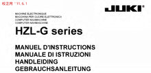 Load image into Gallery viewer, JUKI HZL- G SERIES MANUEL D'INSTRUCTIONS FRANC ITAL NL DEUT MACHINE A COUDRE