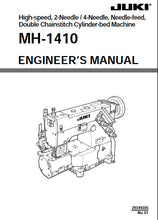 Load image into Gallery viewer, JUKI MH-1410 ENGINEERS MANUAL ENGLISH SEWING MACHINE