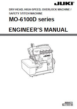 Load image into Gallery viewer, JUKI MO-6100D SERIES ENGINEERS MANUAL BOOK IN ENGLISH SEWING MACHINE