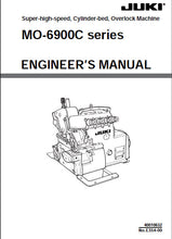 Load image into Gallery viewer, JUKI MO-6900C SERIES ENGINEERS MANUAL BOOK IN ENGLISH SEWING MACHINE
