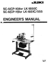 Load image into Gallery viewer, JUKI SC-5 SC-6 ENGINEERS MANUAL BOOK IN ENGLISH SEWING MACHINE
