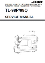 Load image into Gallery viewer, JUKI TL-98P TL-98Q SERVICE MANUAL ENGLISH SEWING MACHINE