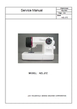 Load image into Gallery viewer, JUKI HZL-27Z SERVICE MANUAL ENGLISH SEWING MACHINE