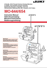Load image into Gallery viewer, JUKI MO-644 MO-654 INSTRUCTION MANUAL GEBRUIKSAANWIJZING MANUEL D'INSTRUCTIONS BEDIENUNGSANLEITUNG ENG NL FR DE SEWING MACHINE NAAIMACHINE MACHINE A COUDRE NAHMASCHINE