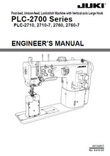 Load image into Gallery viewer, JUKI PLC-2700 SERIES 2710 2710-7 2760 2760-7 ENGINEERS MANUAL IN ENGLISH SEWING MACHINE