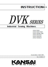 Load image into Gallery viewer, KANSAI DVK SERIES INSTRUCTION MANUAL IN ENGLISH SEWING MACHINE