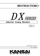 Load image into Gallery viewer, KANSAI DX9902-3U DX9900-4U INSTRUCTION MANUAL IN ENGLISH SEWING MACHINE
