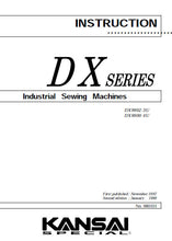 Load image into Gallery viewer, KANSAI DX SERIES INSTRUCTION MANUAL IN ENGLISH SEWING MACHINE