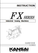 Load image into Gallery viewer, KANSAI FX SERIES INSTRUCTION MANUAL IN ENGLISH SEWING MACHINE