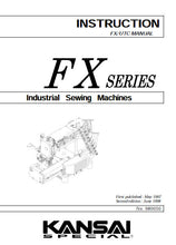 Load image into Gallery viewer, KANSAI FX SERIES UTC INSTRUCTION MANUAL IN ENGLISH SEWING MACHINE