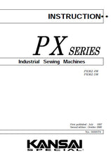 Load image into Gallery viewer, KANSAI PX SERIES INSTRUCTION MANUAL IN ENGLISH SEWING MACHINE
