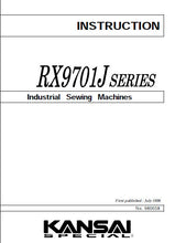 Load image into Gallery viewer, KANSAI RX9701J SERIES INSTRUCTION MANUAL IN ENGLISH SEWING MACHINE