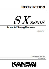Load image into Gallery viewer, KANSAI SX SERIES INSTRUCTION MANUAL IN ENGLISH SEWING MACHINE