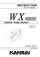 Load image into Gallery viewer, KANSAI WX SERIES UTC INSTRUCTION MANUAL IN ENGLISH SEWING MACHINE