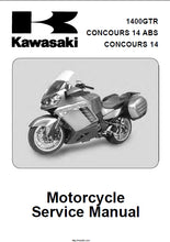 Load image into Gallery viewer, KAWASAKI 1400GTR CONCOURS 14 ABS CONCOURS 14 SERVICE MANUAL IN ENGLISH MOTORCYCLE