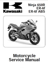 Load image into Gallery viewer, KAWASAKI NINJA 650R ER-6f ER-6f ABS SERVICE MANUAL IN ENGLISH MOTORCYCLE