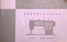 Load image into Gallery viewer, KENMORE 1217 INSTRUCTION MANUAL ENGLISH SEWING MACHINE