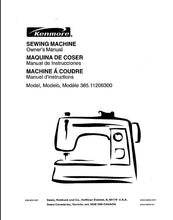 Load image into Gallery viewer, KENMORE 385.11206300 OWNERS MANUAL MANUAL DE INSTRUCCIONES MANUEL D'INSTRUCTIONS ENG ESP FRANC SEWING MACHINE MAQUINA DE COSER MACHINE A COUDRE