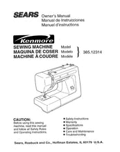Load image into Gallery viewer, KENMORE 385.12314 OWNERS MANUAL MANUAL DE INSTRUCCIONES MANUEL D'INSTRUCTIONS ENG ESP FRANC SEWING MACHINE MAQUINA DE COSER MACHINE A COUDRE