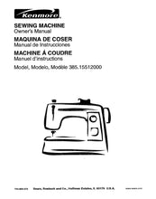 Load image into Gallery viewer, KENMORE 385.15512000 OWNERS MANUAL MANUAL DE INSTRUCCIONES MANUEL D'INSTRUCTIONS ENG ESP FRANC SEWING MACHINE MAQUINA DE COSER MACHINE A COUDRE