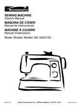 Load image into Gallery viewer, KENMORE 385.16020100 OWNERS MANUAL MANUAL DE INSTRUCCIONES MANUEL D'INSTRUCTIONS ENG ESP FRANC SEWING MACHINE MAQUINA DE COSER MACHINE A COUDRE
