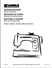 Load image into Gallery viewer, KENMORE 385.16221300 OWNERS MANUAL MANUAL DE INSTRUCCIONES MANUEL D'INSTRUCTIONS ENG ESP FRANC SEWING MACHINE MAQUINA DE COSER MACHINE A COUDRE