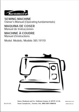 Load image into Gallery viewer, KENMORE 385.19110 OWNERS MANUAL MANUAL DE INSTRUCCIONES MANUEL D'INSTRUCTIONS ENG ESP FRANC SEWING MACHINE MAQUINA DE COSER MACHINE A COUDRE