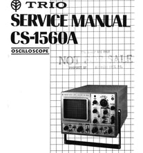 Load image into Gallery viewer, KENWOOD CS-1560A SERVICE MANUAL ENGLISH OSCILLOSCOPE